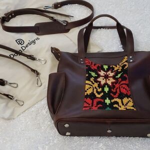 3 In 1 Handmade Leather Bag by Deja Designs